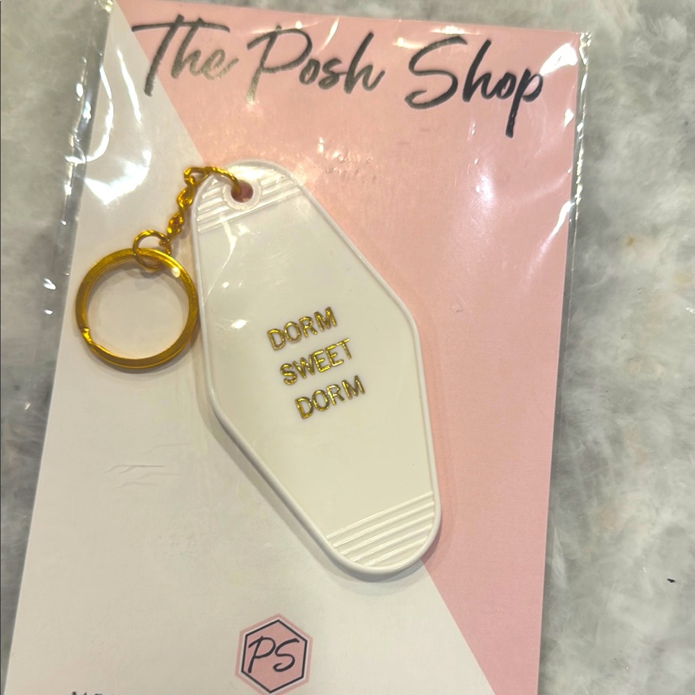 Dorm Sweet Dorm Vintage Motel Keychain